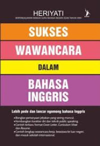 Image of Sukses Wawancara Kerja dalam Bahasa Inggris